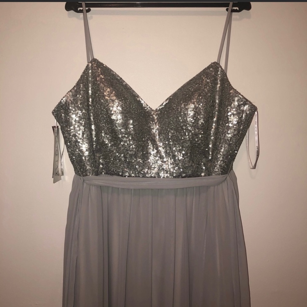 Platinum Color Semi Formal Dress